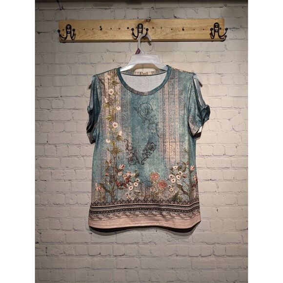 😊 Cold shoulder soft Tshirt size large - Picture 1 of 3